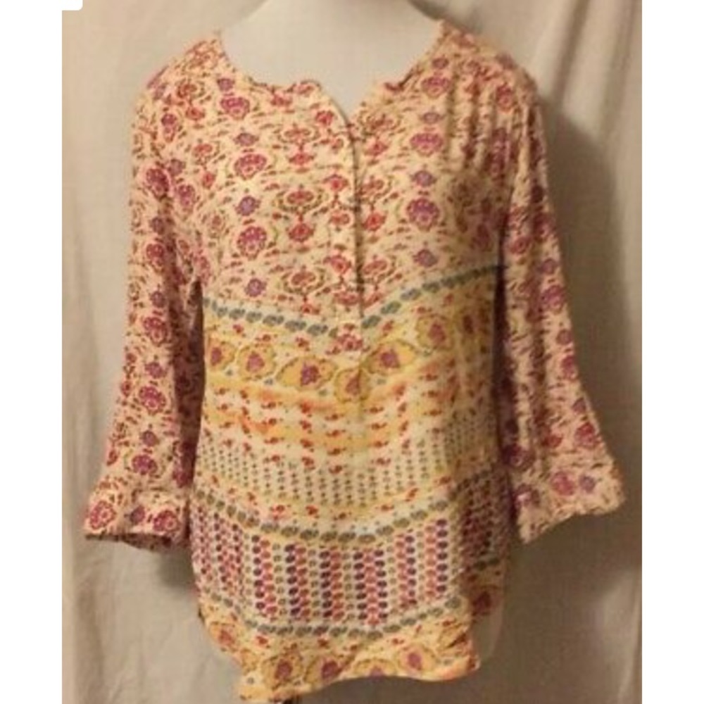 Nine West Large red floral Lucy blouse